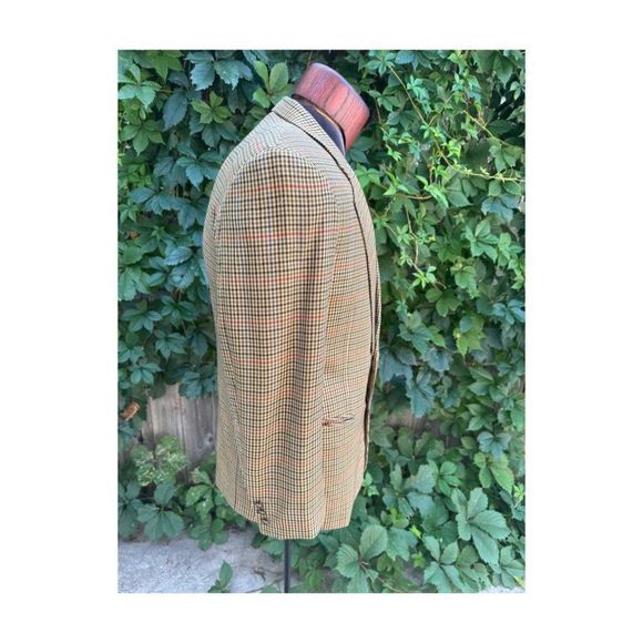 SOLD Vintage | 80s Paulo Gucci 100% Cashmere Blazer Sportcoat Houndstooth - Picture 6 of 16